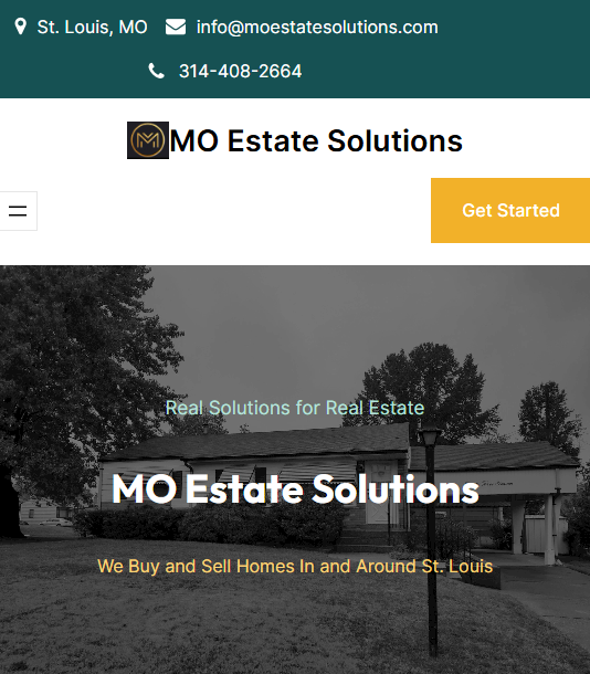 MO Estate Solutions website